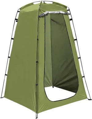 Outdoor Camping Tent Portable Shower Bath Changing Fitting Room Rain Shelter Single Camping Beach Privacy Toilet Tents Change Clothes Tent (Color : Green, Size : 1)