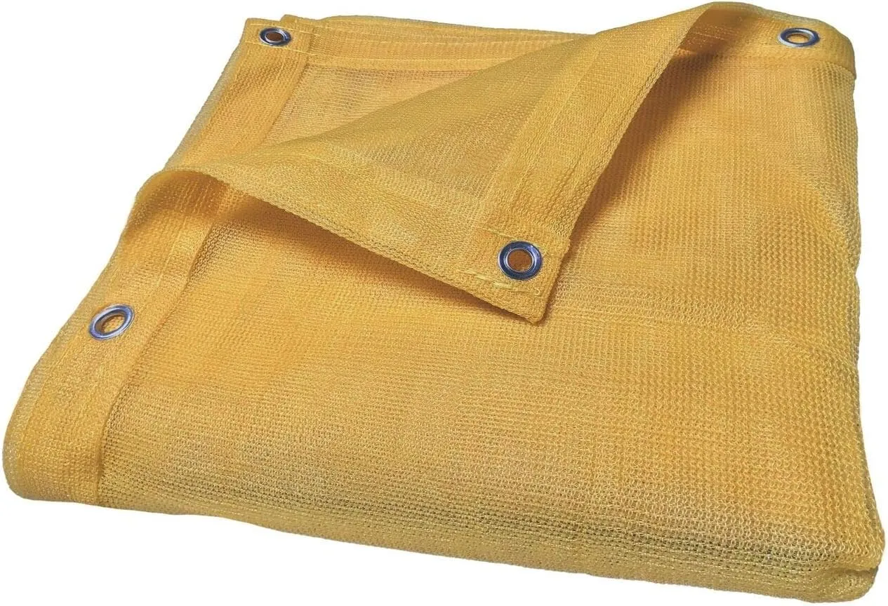 Outdoor Desert Mesh Tarp/Construction Fence Screen Shade (Tan) (6' x 8')