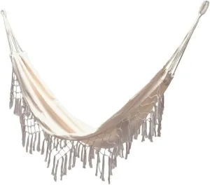 Outdoor Garden Hammock Tassel Canvas Swing Chair Hanging Bed Hiking Camping Hunting Foldable Hammock