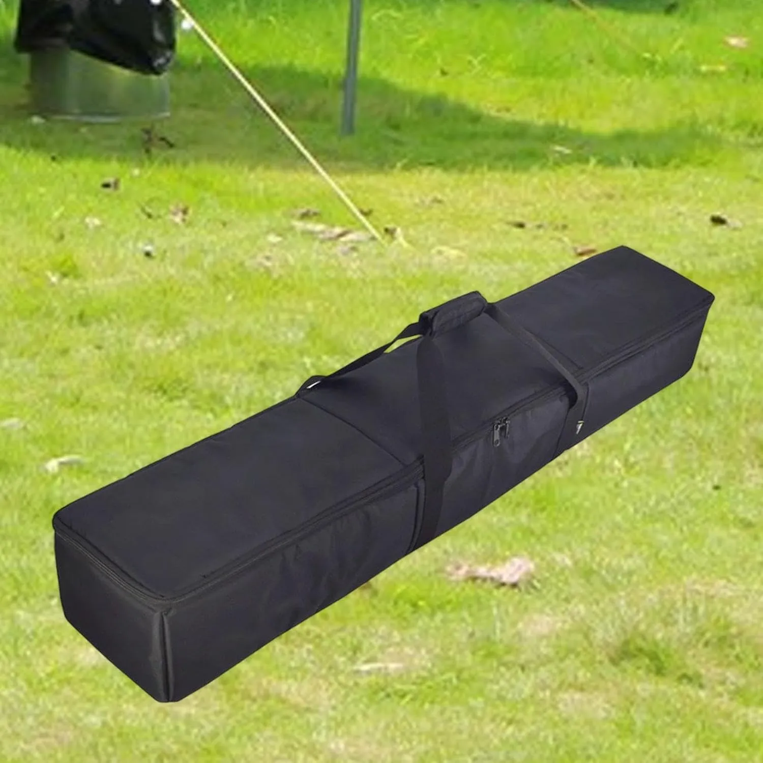 Outdoor Hammock Stand Carry Handbag Sports Equipment Organizer Folded Hanging Chair Storage Bag for Short Trips Trekking Yard, Black