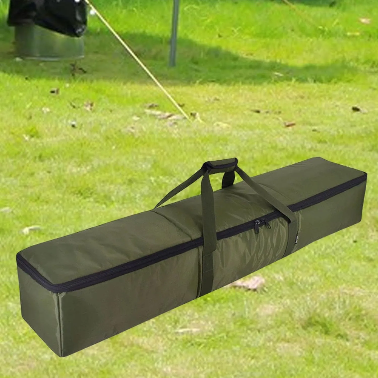 Outdoor Hammock Stand Carry Handbag Zippered Duffel Bag Travel Folding Hanging Chair Storage Bag for Backyard Trekking Hiking, Green