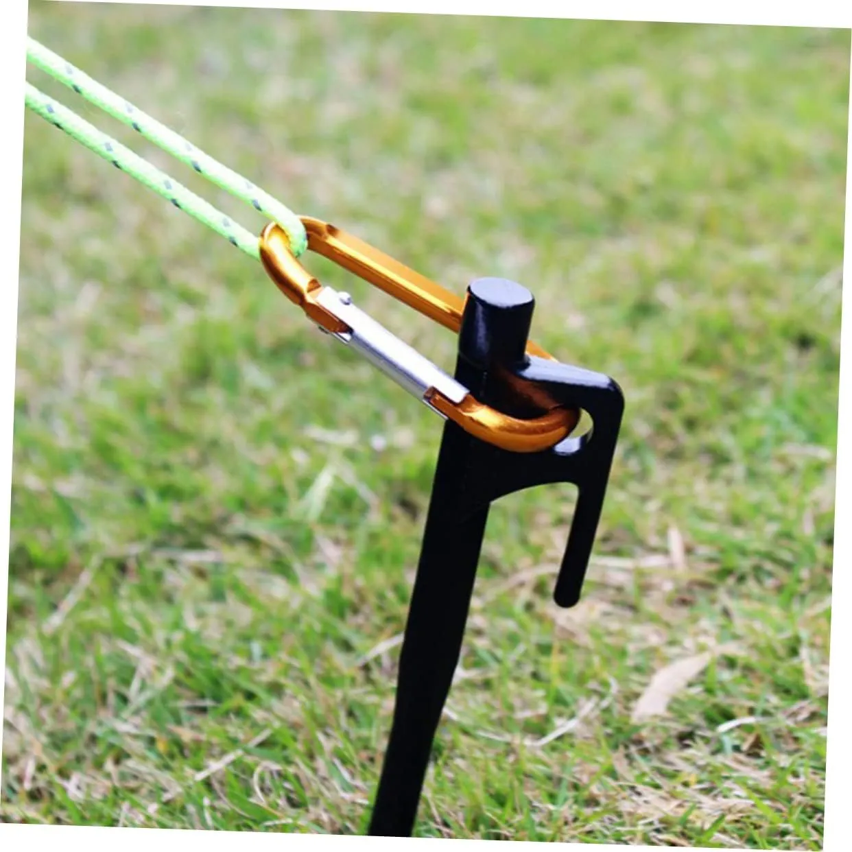Outdoor Heavy Duty Ground Nails 4pcs Steel Tent Stakes Holes Ideal for Tarp Camping Canopy