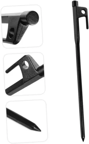 Outdoor Heavy Duty Ground Nails 4pcs Steel Tent Stakes Holes Ideal for Tarp Camping Canopy