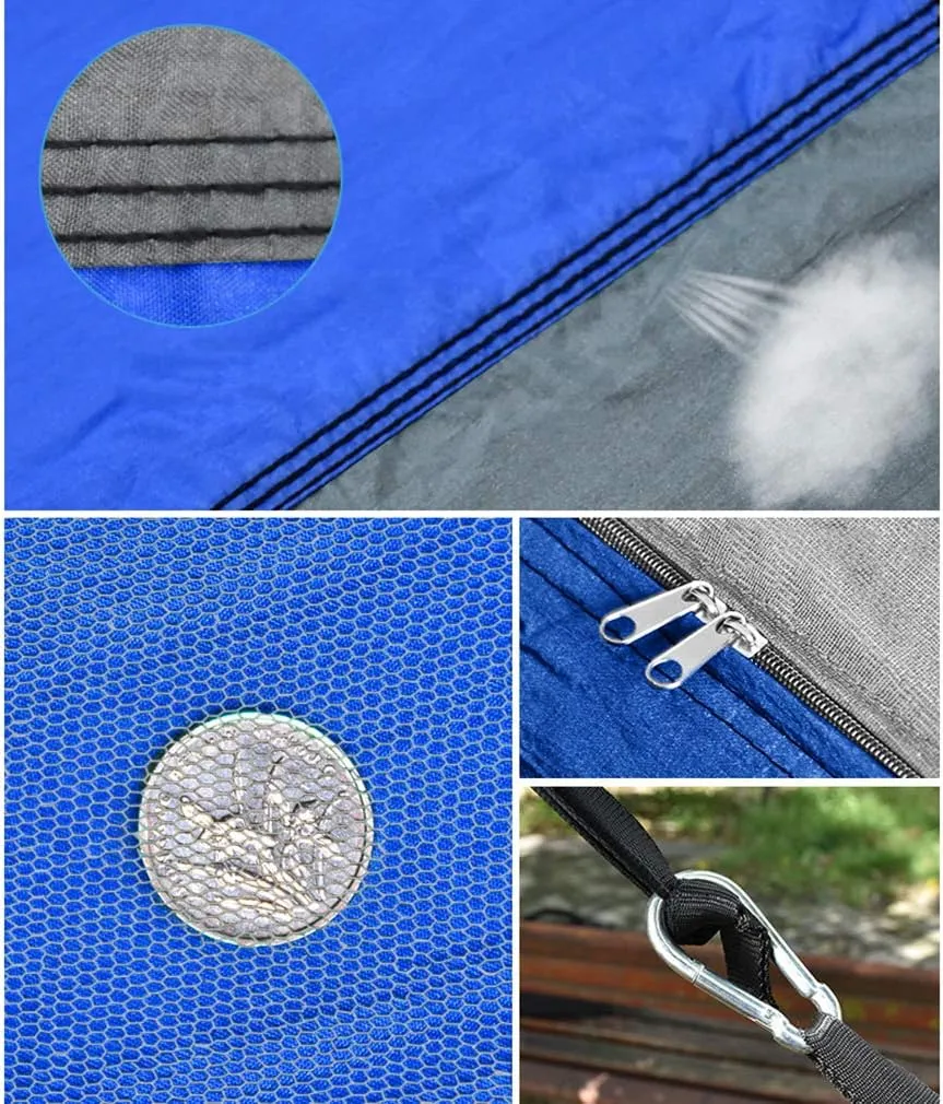 Outdoor Mosquito Net Hammock Tent with Waterproof Rain Fly Canopy Awning Set Hammock Portable Sleep Swing for Hiking Camping Survival Travel