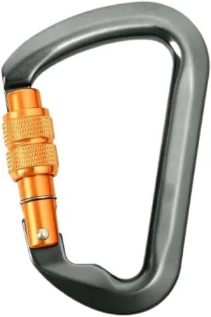 Outdoor Mountain Carabiner Equipment Aluminum Alloy Carabiner Carabiner(Screw Gray)