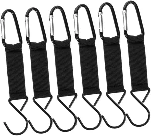 Outdoor Mountaineering Hooks 6 Pack Backpack Carabiner Clip Locking Buckle for Hiking