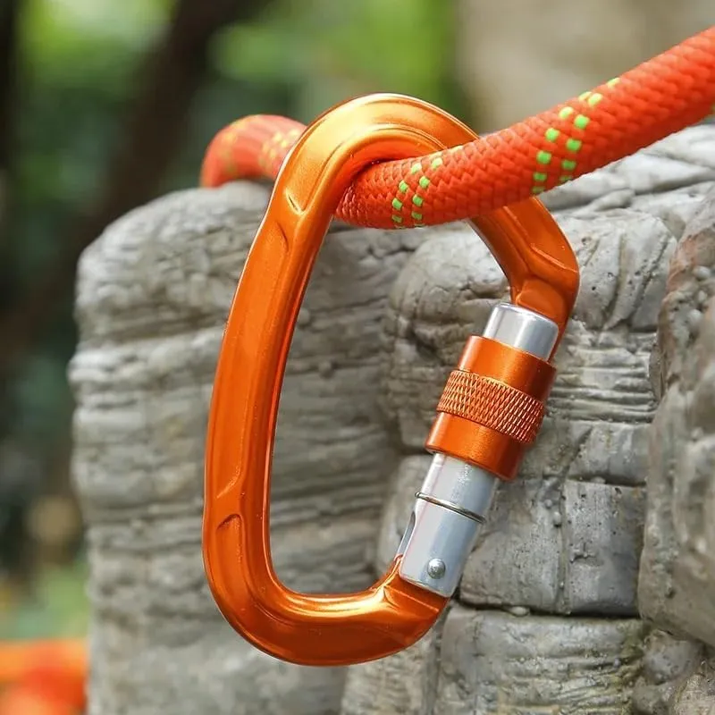 Outdoor Professional Carabiner Lock D-Shape Buckle for Keys Tools Equipment Carabiner