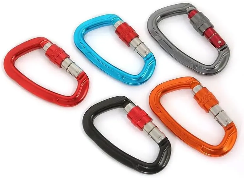 Outdoor Professional Carabiner Lock D-Shape Buckle for Keys Tools Equipment Carabiner