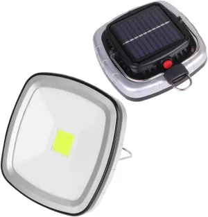 Outdoor Solar Rechargeable LED Tent Lamp Portable Emergency Light for Camping Hiking and Power Outages Black Easy to Use Design