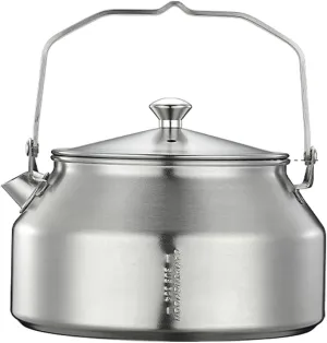 Outdoor Stainless Steel Kettle AntiScalding Handle Camping Coffee Kettle Portable Coffee Pot Picnic Cooker 1L Teapot Cooking Accessory/1688