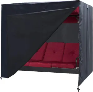 Outdoor Swing Cover 3 Triple Seater Hammock Cover Garden Swing Cover Garden Hammock Glider Chair Cover Patio Furniture Cover UV Resistant Swing Canopy Cover All Weather Protection