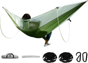 Outside Hammocks Adults - Hammocks Backyard, Camping Hammocks | Portable Families Parachute Hammock, Waterproof Nylon Lightweight Outdoor Supplies for Garden Yard Camping Beach Hiking Fishing BBQ