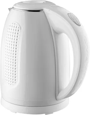 OVENTE Electric Kettle, 1.7L Double Wall Stainless Steel Insulated Water Boiler & Heater for Coffee or Tea, 1100W Fast Boiling with Auto Shut-Off, Boil-Dry Protection & Secure Locking Lid, White KD64W