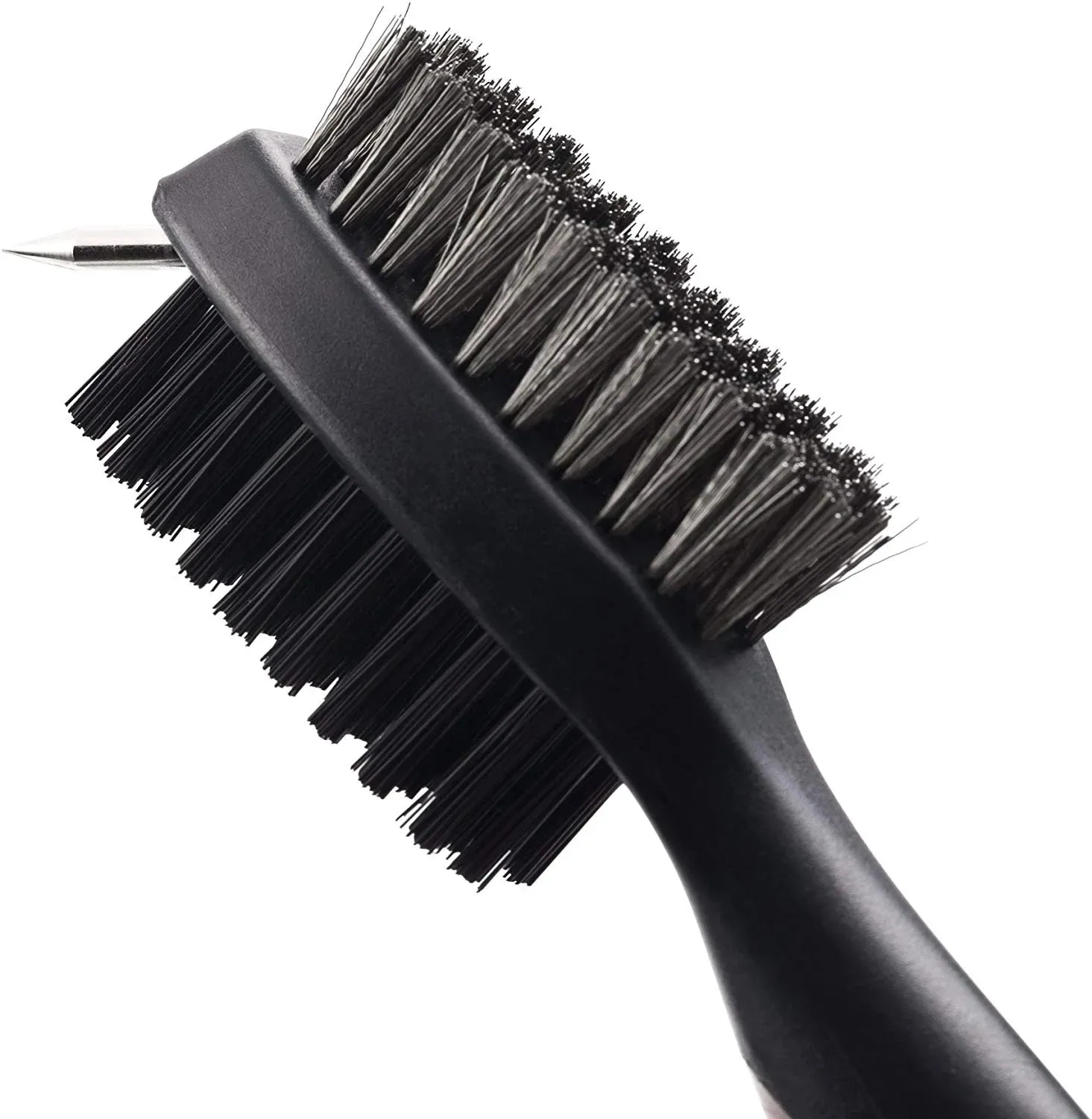 Pack of 2 Golf Club Brush Groove Cleaner with Retractable Zip-Line and Aluminum Carabiner Cleaning Tools
