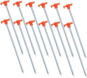 Pack of Tent Pegs Metal Rock Stakes for Tent Camping Tarp Stakes Ground Anchors