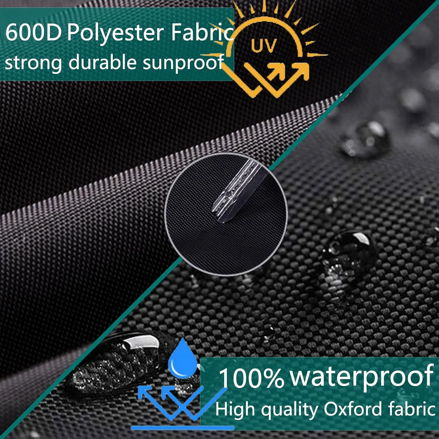 Patio Swing Cover, Durable 600D Oxford Porch Swing Canopy Cover with Zippers and Buckles, Outdoor 3-Seater Waterproof Garden Hammock Glider Covers, Windproof(Black, 65L x 50W x 66H inch)