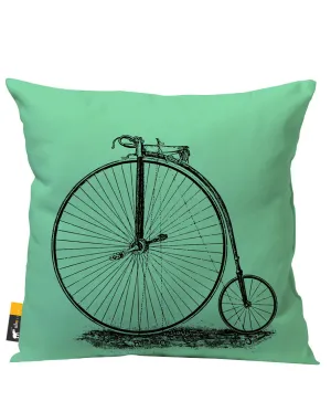 Penny Farthing Outdoor Throw Pillow