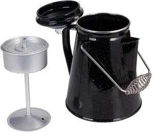 Percolator Coffee Pot Camping Kettle Leakproof Easy to Clean Camping Coffee Pot Teapot for Campsite Outdoor Cabin Backpacking