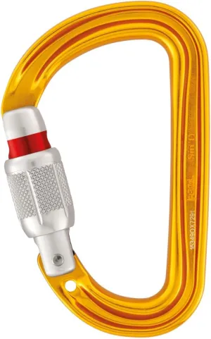 Petzl Sm'D Carabiner - Versatile, Lightweight, Compact, D-Shaped Locking Carabiner for Rock and Ice Climbing