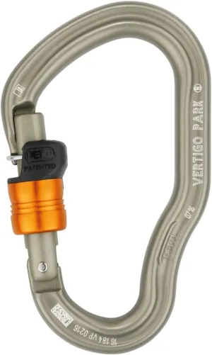 PETZL - Vertigo Wire-Lock Park, Carabiner for Climbing Lanyards