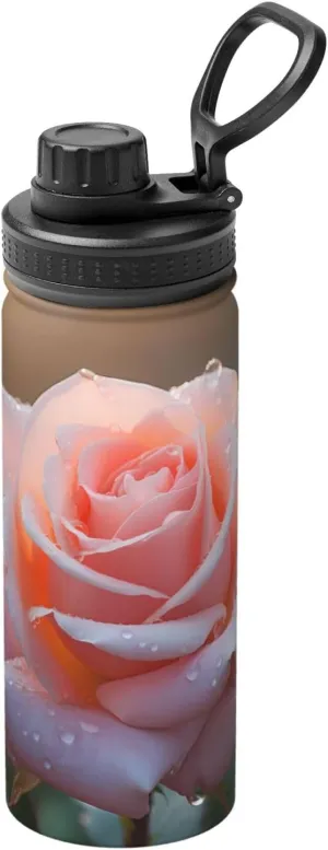 PHAYAH Blooming Roses Camping Hiking Hydration Flask Stainless Steel, Double Walled & Vacuum Insulated Water Bottle
