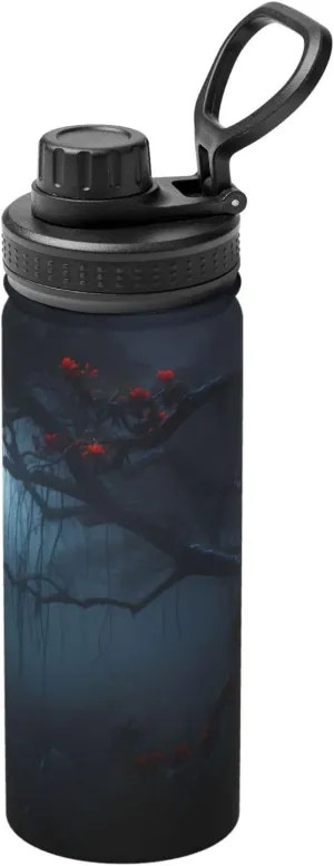 Phayah Enchanted Jungle Kapok Water Bottle,18oz Sports Insulated Kettle For Cycling Gym Basketball Outdoor Suitable As A Gift