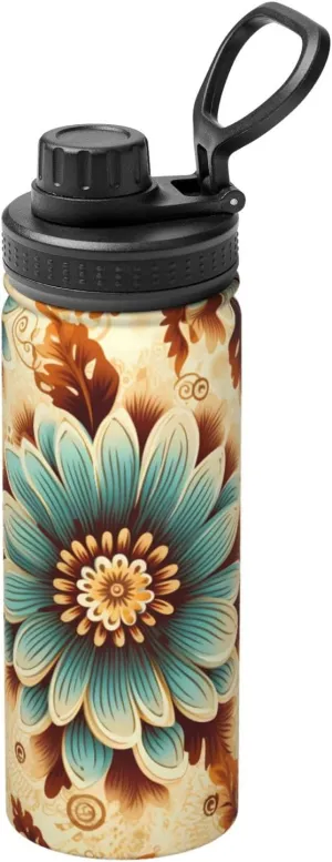 PHAYAH Extravagance Of Silk And Flowers Camping Hiking Hydration Flask Stainless Steel, Double Walled & Vacuum Insulated Water Bottle