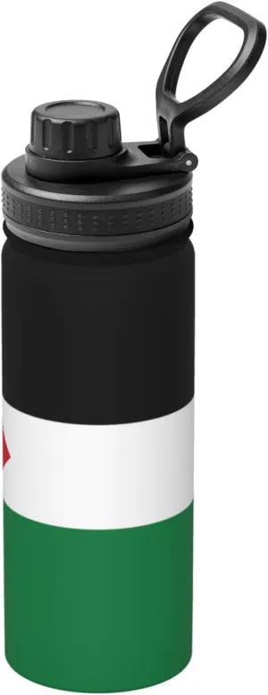 PHAYAH Flag Of The State Of Palestine Camping Hiking Hydration Flask Stainless Steel, Double Walled & Vacuum Insulated Water Bottle