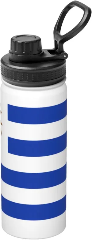 PHAYAH Flag Of Uruguay Camping Hiking Hydration Flask Stainless Steel, Double Walled & Vacuum Insulated Water Bottle
