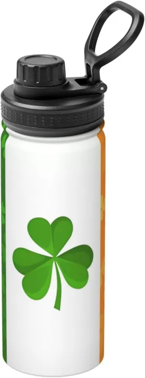 PHAYAH Irish Flag Camping Hiking Hydration Flask Stainless Steel, Double Walled & Vacuum Insulated Water Bottle