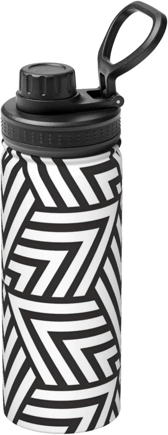 PHAYAH Printidea Camping Hiking Hydration Flask Stainless Steel, Double Walled & Vacuum Insulated Water Bottle