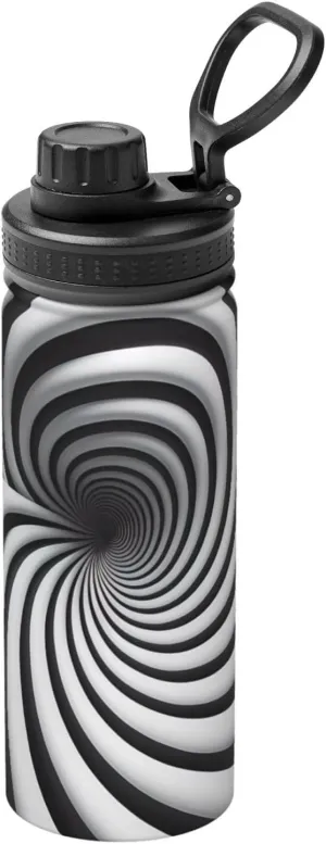 PHAYAH Spiral Optical Illusion Gif Camping Hiking Hydration Flask Stainless Steel, Double Walled & Vacuum Insulated Water Bottle