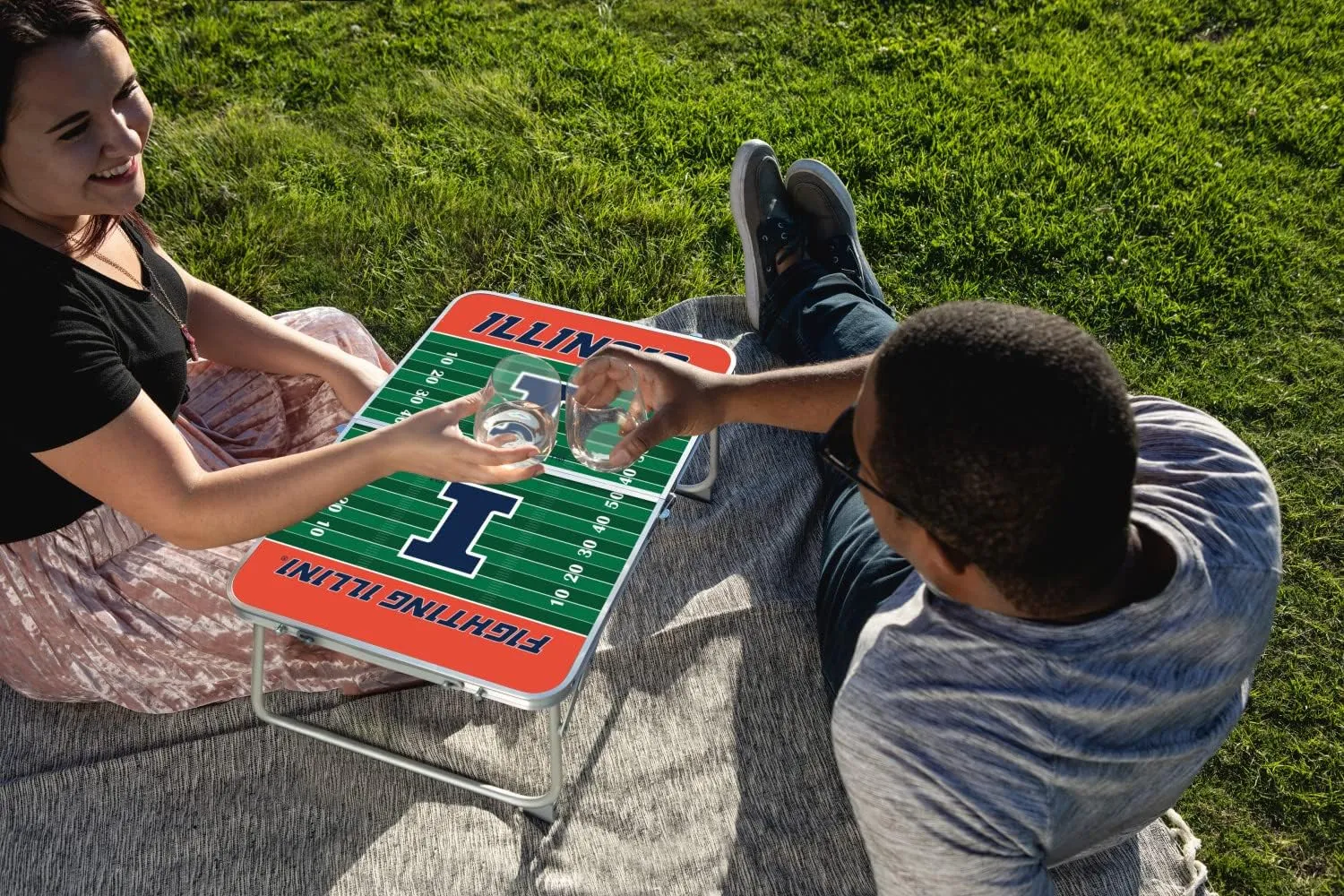 PICNIC TIME NCAA Concert Portable, Small Folding, Mini Picnic Table