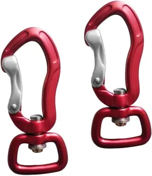 pistro 2pcs/Set Carabiner with Swivel Eye Hanging Connecting Hook for Camping Hiking Fishing Outdoor