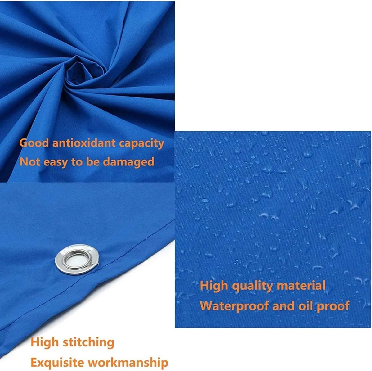 Playground Replacement Canopy,52" x 90" Outdoor Swingset Shade Kids Playground Roof Canopy Waterproof Cover Replacement Tarp Sunshade UV Protection,Kids Playground Roof Canopy (Blue)
