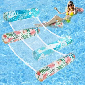 Pool Floats - 2 Pack Inflatable Pool Float Hammock, Pool Floats Adult, Multi-Purpose 4-in-1 Pool Float Rafts for Swimming Pool Water Hammock Lounge