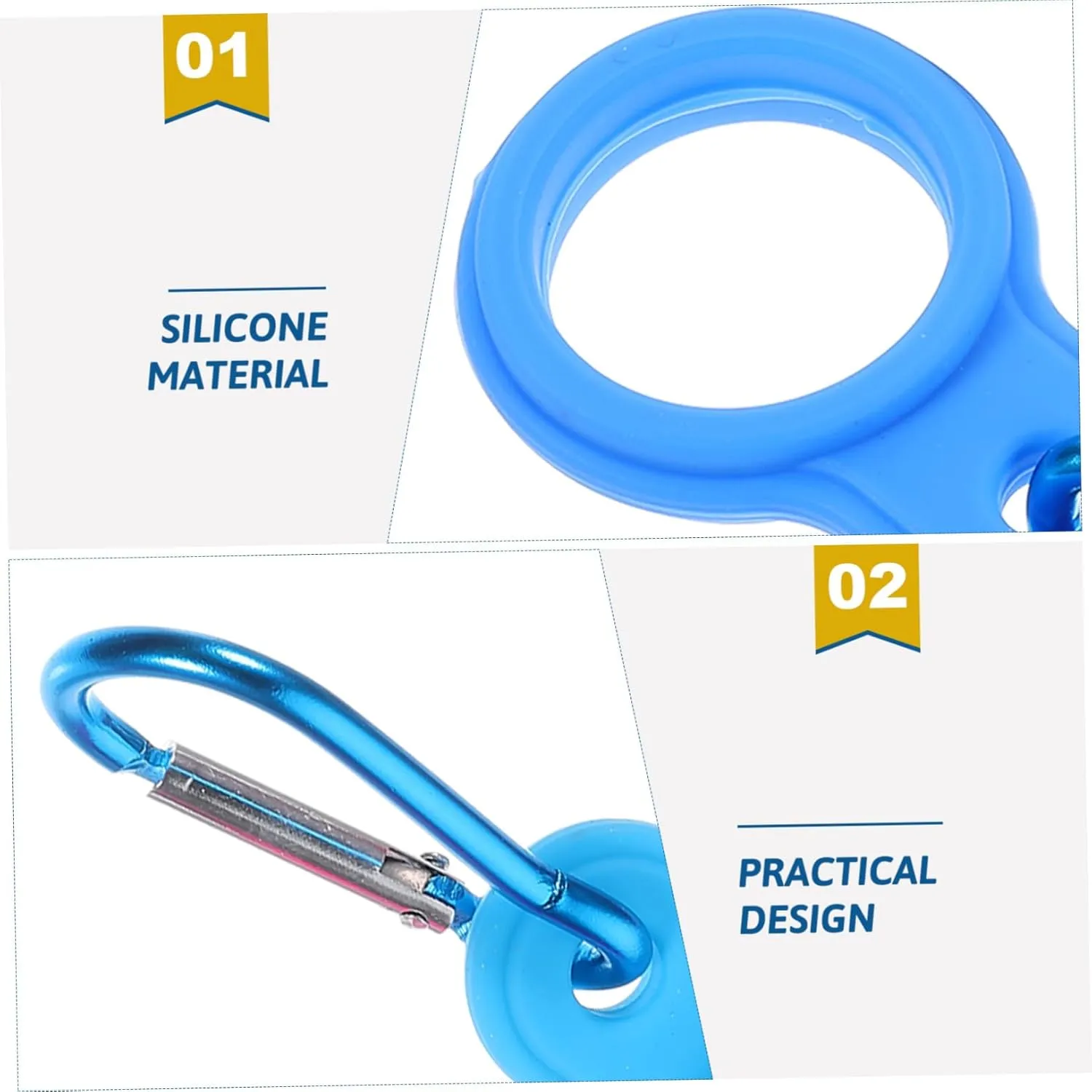 POPETPOP 24pcs Silicone Kettle Clips Multipurpose Bottle Hooks for Easy Carrying Random Color for Backpack Bike Use Space-Saving Design for Active Lifestyles