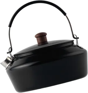 POPETPOP Camping Kettle Outdoor Teapot for Boiling Water Tea Lightweight Compact Cookware Ergonomic Handle for Hiking Picnics