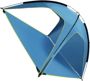 POPETPOP Quick Opening Sun Protection Tent 3-Sided Ventilated Waterproof Hiking Tent for Beach Camping