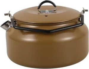 POPETPOP Sturdy Stainless Steel Camping Pot Portable Tea Kettle Outdoor Kettle Camping Compact Lightweight