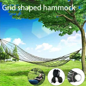 Portable Camping Hammock with Mesh Net – Lightweight, Travel-Friendly for Beach, Garden & Outdoor Adventures