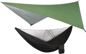 Portable Camping Hammock with Mosquito Net and Rain Fly Tarp Set Canopy Tent Outdoor Camping Mosquito Swing Bed Waterproof,11