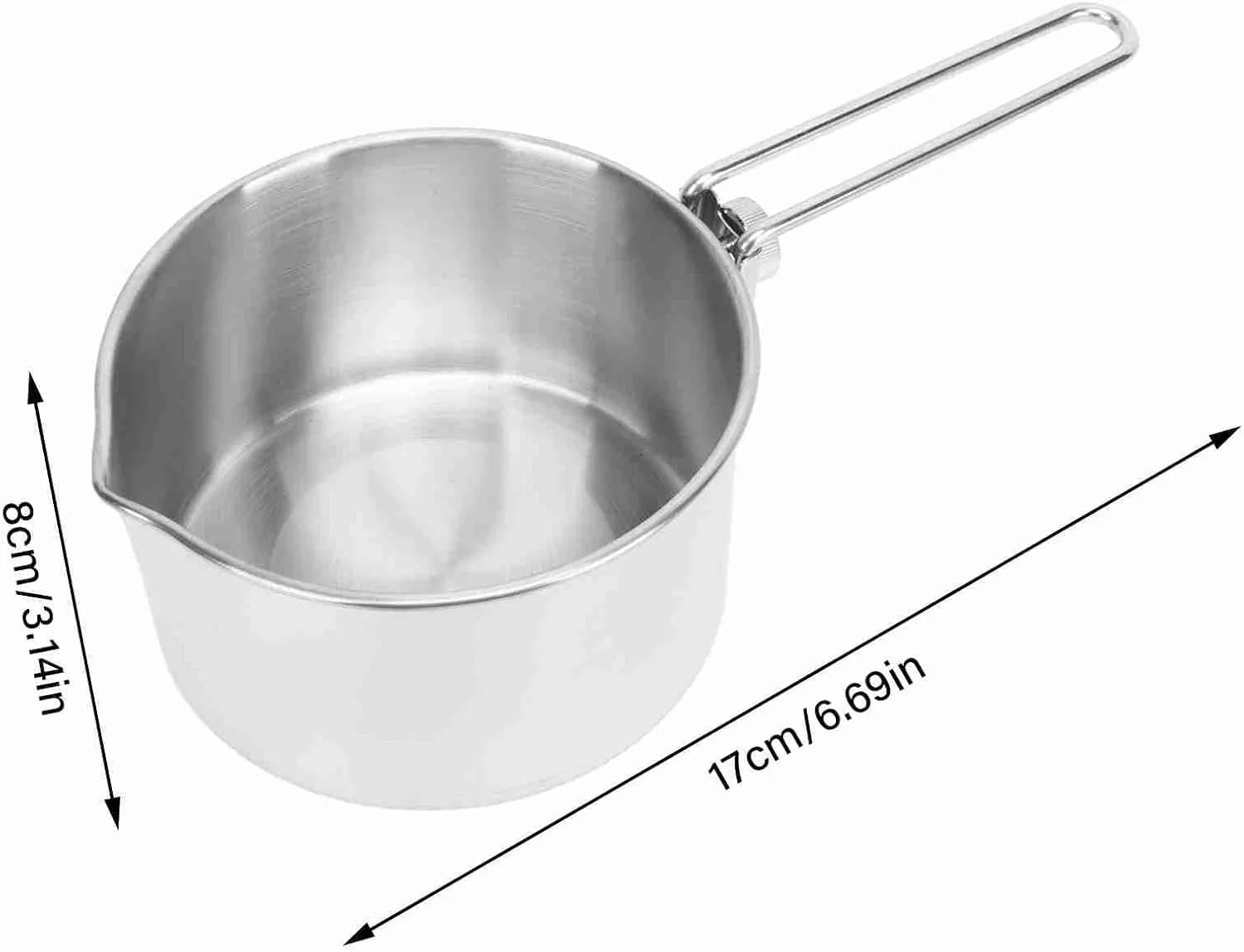Portable Camping Kettle Boiling Pot with Ventilation Hole Design for Tea Coffee Soupmaking, Stainless Steel Camping Pot for Picnic Cooking, Genericzfghgpyk3n