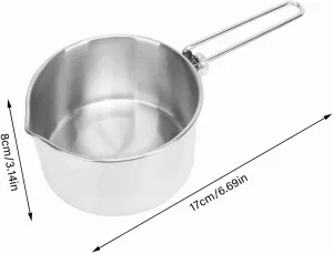 Portable Camping Kettle Boiling Pot with Ventilation Hole Design for Tea Coffee Soupmaking, Stainless Steel Camping Pot for Picnic Cooking, Genericzfghgpyk3n