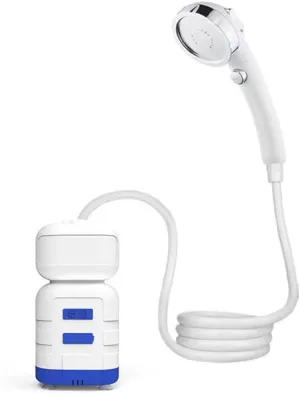 Portable Camping Shower - 8000mAh Rechargeable Outdoor Shower with Camping Light, 3 Spray Modes & IPX7 Waterproof, Ideal for Hiking, Beach, Car Washing & Pet Care