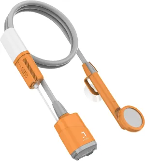 Portable Camping Shower, Handheld Camp Pump with Rechargeable 4400mAH Battery and 130LM Lighting Device for Outdoor Camping,Hiking,Traveling