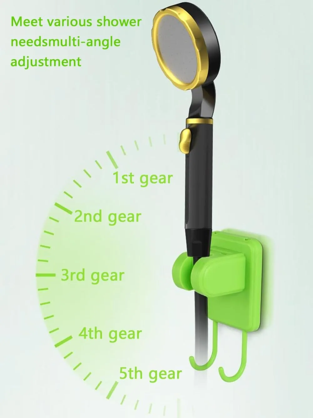 Portable Camping Shower Outdoor Camp Shower Pump,Rechargeable Outdoor Pressure Pump with Digital Temperature Display,Waterproof Electric Shower Head for Travel,Pet Bathing,Rv