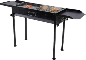 Portable Charcoal BBQ Grill,Portable Camp Stove,Collapsible Barbecue Grill with Adjustable Height,26.1in Grilling Area,165lbs Load Capacity for Outdoor Camping,Picnics,and Parties