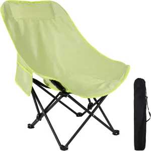 Portable Folding Camping Chair for Adults Lightweight Outdoor Rocker for Camping, Hiking, Fishing, Backpacking, Lawn, Beach, Sports (Green)