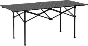 Portable Folding Camping Table Ultralight Collapsible Outdoor Dining Table Camp Side Table for Hiking Travel Backyard BBQ Party Picnic 47.2x20 in Carbon Steel Black